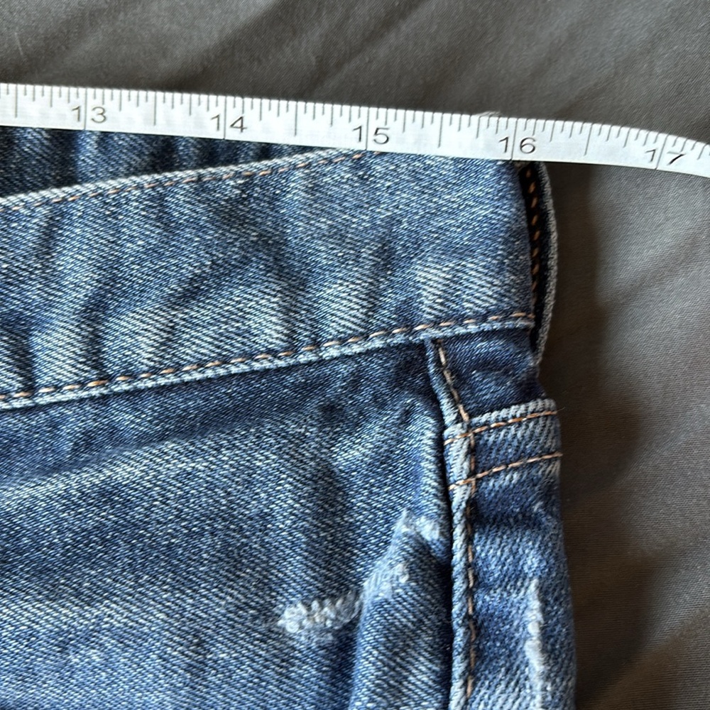 Moussy Straight Leg Blue Jeans with Raw Hem - Picture 13 of 15
